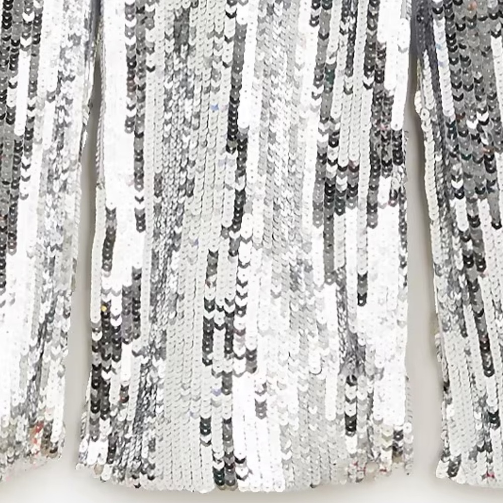 NWT J. Crew Collection Silver Sequin Slip Skirt - 10 - Picture 5 of 8